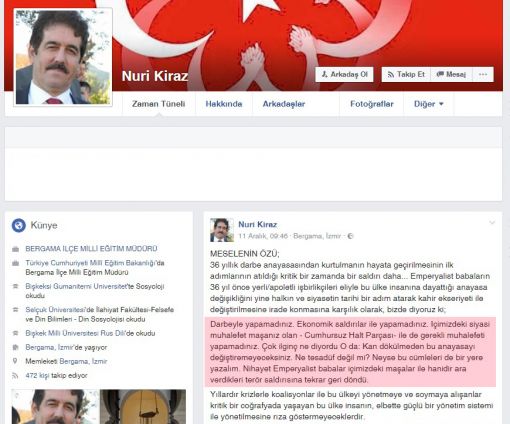  Nuri Kiraz'ın Sosyal Medya Paylaşımı